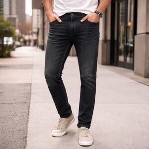 Mugsy MAGS Slim Fit Stretch Jeans Black Wash Style FLX4NKG Size 31